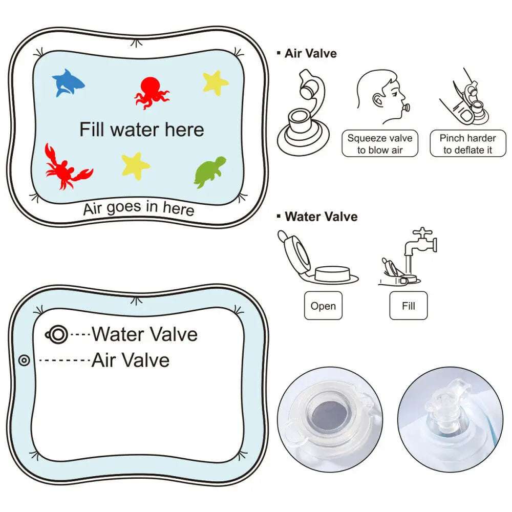 BluBi™ – Alfombra Sensorial de Agua para Bebés 🧠 Juega, estimula y fortalece desde los 3 meses