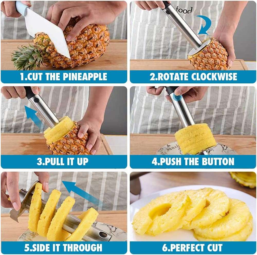 PinePro™ – Pelador de Piñas de Acero Inoxidable