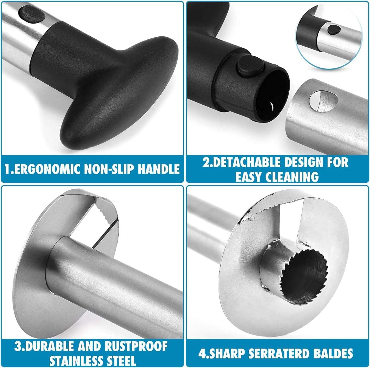 PinePro™ – Pelador de Piñas de Acero Inoxidable