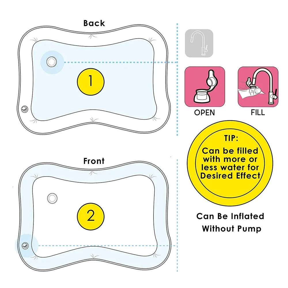 BluBi™ – Alfombra Sensorial de Agua para Bebés 🧠 Juega, estimula y fortalece desde los 3 meses